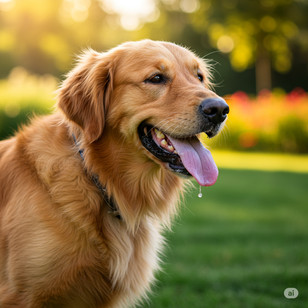 imagen de un perro al aire libre, que muestra como afecta el calor a los perros