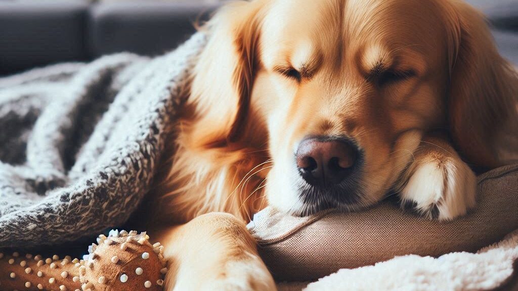 imagen de un perro durmiendo, para el articulo camas para perros