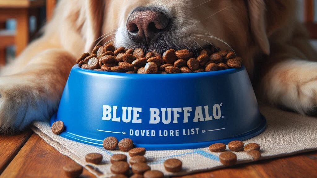 imagen de plato para perros con croquetas blue buffalo