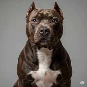 imagen de un pitbull americano mirando de frente a la camara