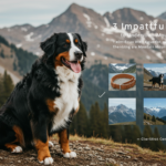 imagen de un perro bernes en las montañas